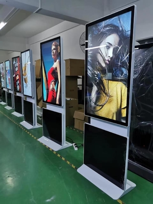 43 55inch Digital Signage Kiosk Rotate Floor Stand 360 độ Quảng cáo hiển thị