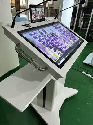 32' Windows tương tác PCAP màn hình LCD kỹ thuật số Lectern Smart màn hình kép AIO Meeting Podium