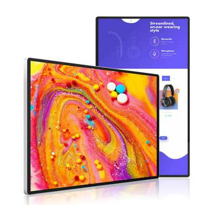 55 inch 12V 5A Metal Cased LED EPoster Display Với cảm ứng hồng ngoại và máy in nhiệt