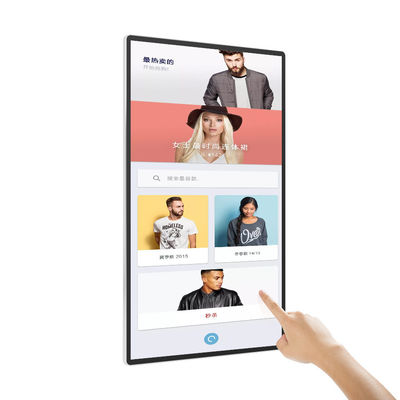 65 inch 4K Ultra HD tường gắn bảng hiệu kỹ thuật số với 4mm / 10mm cạnh ghép và bảng điều khiển cảm ứng hồng ngoại