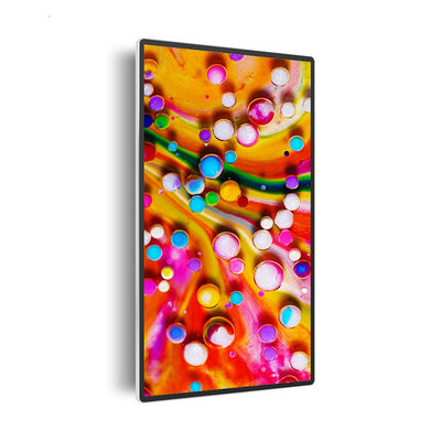 65 inch 4K Ultra HD tường gắn bảng hiệu kỹ thuật số với 4mm / 10mm cạnh ghép và bảng điều khiển cảm ứng hồng ngoại