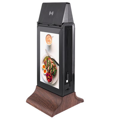 Đen 10 inch Capacity High Battery Desktop Máy phát quảng cáo nhỏ với trạm sạc