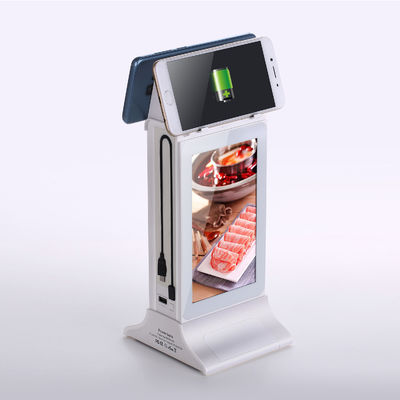 Đen 10 inch Advanced L-Shaped Desktop HD LCD Screen Advertising Player với Menu Power Bank