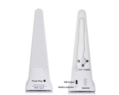 8inch Tabletop Digital Order Call Display màn hình LCD quảng cáo màn hình với menu Power Bank
