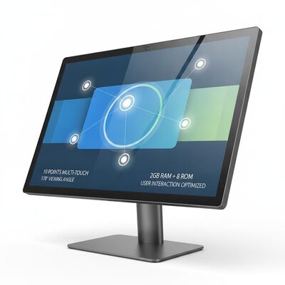 Bảng hiệu kỹ thuật số cảm ứng đa điểm 10 điểm bao gồm góc nhìn 178 độ RAM 2GB và bộ nhớ ROM 8GB được tối ưu hóa cho tương tác người dùng