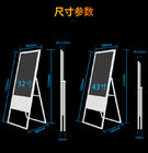 Điện thoại di động có thể gập lại 55 inch Hiển thị Bảng hiệu kỹ thuật số Tầng đứng Màn hình cảm ứng Poster