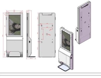 Bảng điều khiển cảm ứng điện dung Bảng treo tường kỹ thuật số 1920 * 1080 Góc nhìn rộng