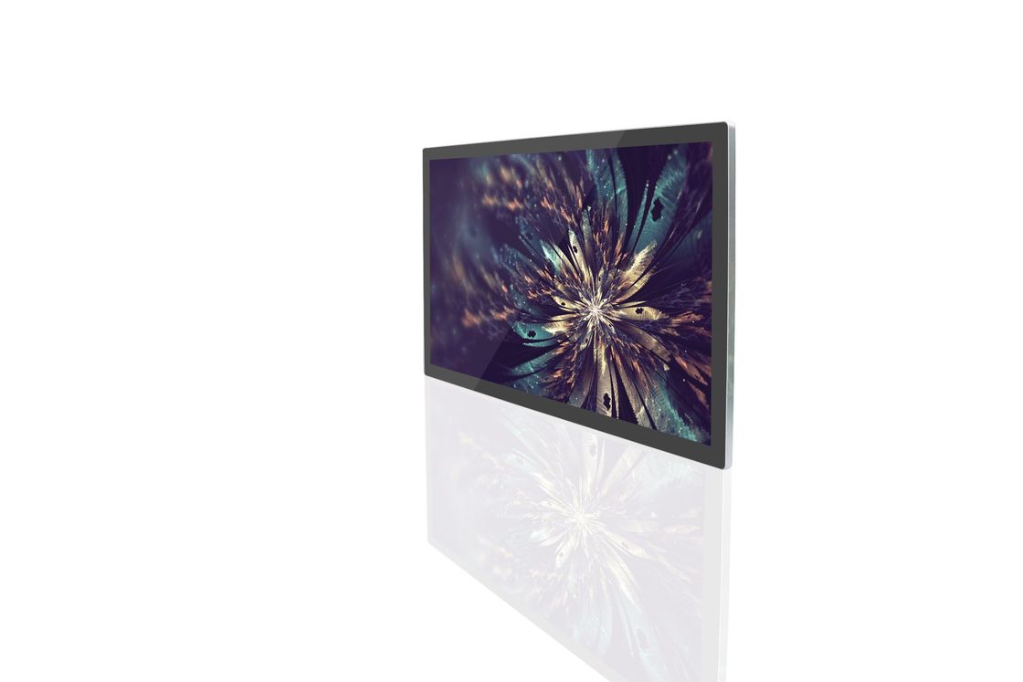65 inch 4K Ultra HD tường gắn bảng hiệu kỹ thuật số với 4mm / 10mm cạnh ghép và bảng điều khiển cảm ứng hồng ngoại