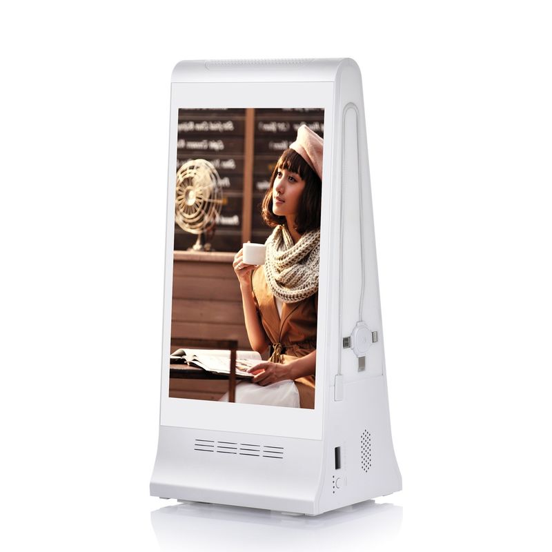 8inch Tabletop Digital Order Call Display màn hình LCD quảng cáo màn hình với menu Power Bank