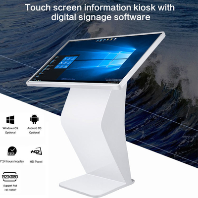 450nits Màn hình cảm ứng Kiosk Sàn đứng 43 inch Trình phát quảng cáo LCD