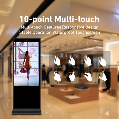 Kiosk quảng cáo 55 inch LCD 400cd / M2 Giao diện USB Màn hình LCD biển báo kỹ thuật số