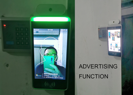 Kiểm soát truy cập bảo mật Kiosk nhiệt độ nhận dạng khuôn mặt với mã QR Phần mềm MIPS
