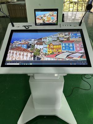 32' Windows tương tác PCAP màn hình LCD kỹ thuật số Lectern Smart màn hình kép AIO Meeting Podium