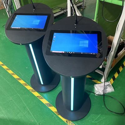 Multimedia nền tảng kỹ thuật số 13.3inch pcap cảm ứng màn hình lcd khán đài bộ khuếch đại loa và micrô không dây cho cuộc họp