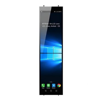 Màn hình LCD dạng thanh 88 inch có hệ điều hành Android, màn hình cảm ứng hồng ngoại, lắp đặt dọc trong trung tâm thương mại