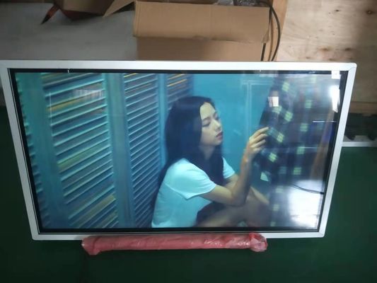 thang máy siêu mỏng bảng chỉ dẫn kỹ thuật số màu trắng sáng 42 inch Màn hình cảm ứng Trung tâm mua sắm y tế trong nhà