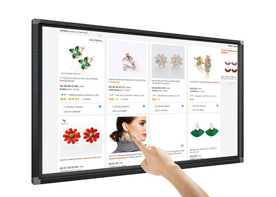 55 inch Màn hình hiển thị biển báo kỹ thuật số Màu đen cửa sổ mạng treo tường biển báo kỹ thuật số