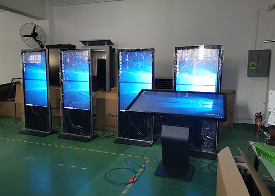 Hồng ngoại 55 inch 450nits Sàn đứng kiosk thư mục màn hình cảm ứng của mcdonald