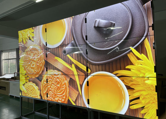 Màn hình LCD Màn hình LCD độ phân giải UHD 4k Biển báo kỹ thuật số 3X3 55 inch độ sáng 450 gờ nhỏ