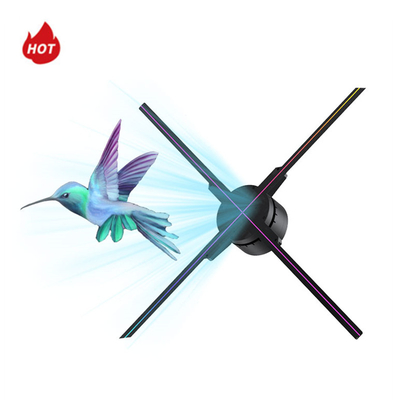 Bốn lưỡi 1920 * 1080 70cm Quảng cáo trong nhà Hologram 3D Holographic Naked Eyes 3D Quạt với điều khiển ứng dụng Wifi